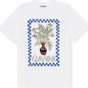 GANNI FLORAL TSHIRT